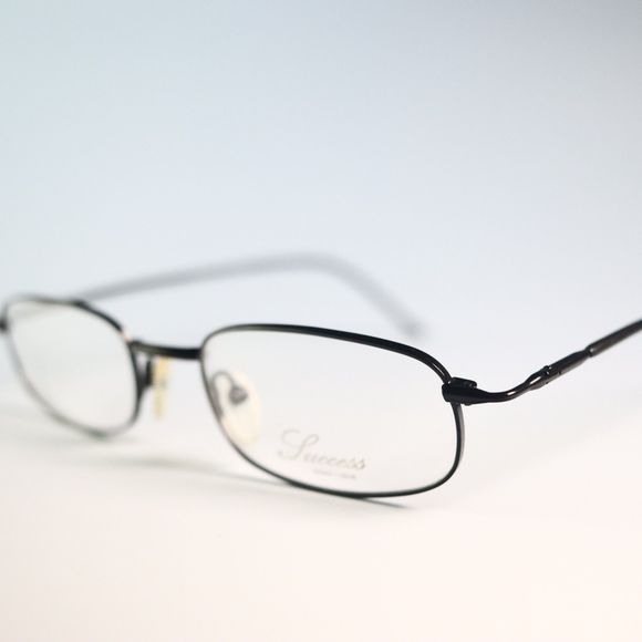 Success Oval black slim frame eyeglasses SS-207 50-18 135 Mat Black eyewear N14 - Picture 3 of 10